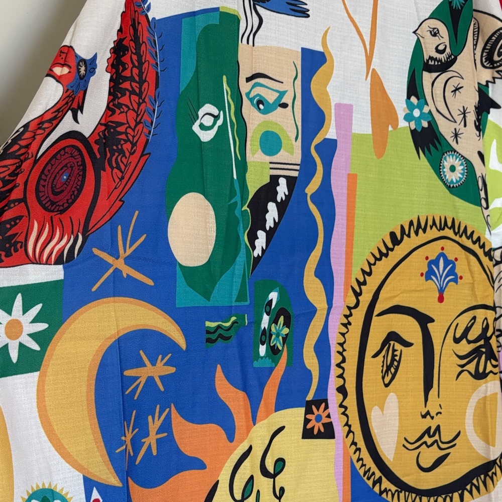 Colorful Maxi Dress with Abstract Print - Picture 2 of 4